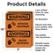 Signmission Rotating Equipment With Symbol Bilingual OSHA Warning Sign, Aluminum, 7in W x 10in L, 2PK OS-2PACK-WS-A-710-L-12829 - alternate 4